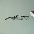 C5 Cabrio 2002 Classic Silhouette Metal Wall Art - Tinvibe
