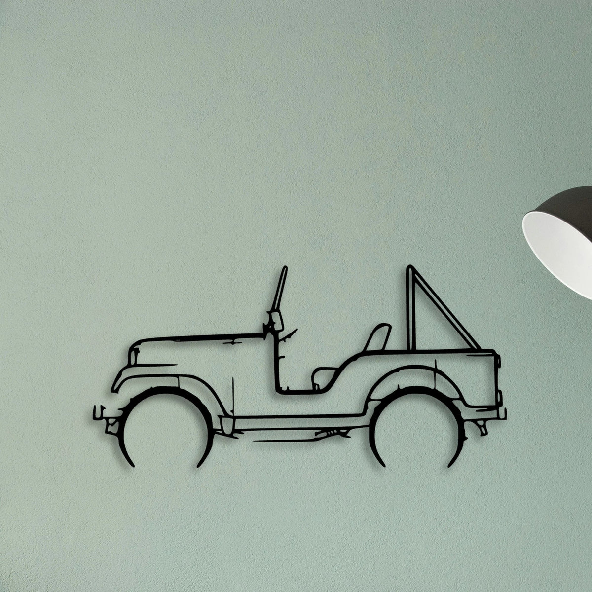 CJ5 1969 Classic Silhouette Metal Wall Art - Tinvibe