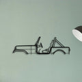 CJ7 1986 Classic Silhouette Metal Wall Art - Tinvibe