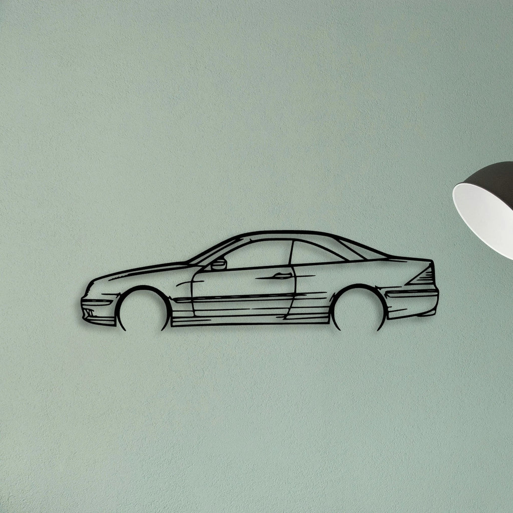CL55 AMG 2004 Classic Silhouette Metal Wall Art - Tinvibe