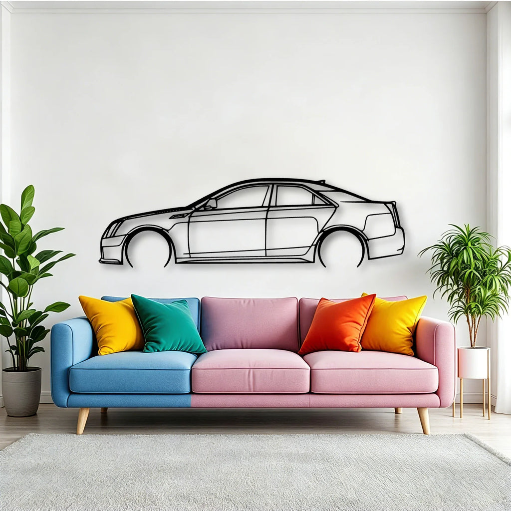 C V Classic Silhouette Metal Wall Art - Tinvibe