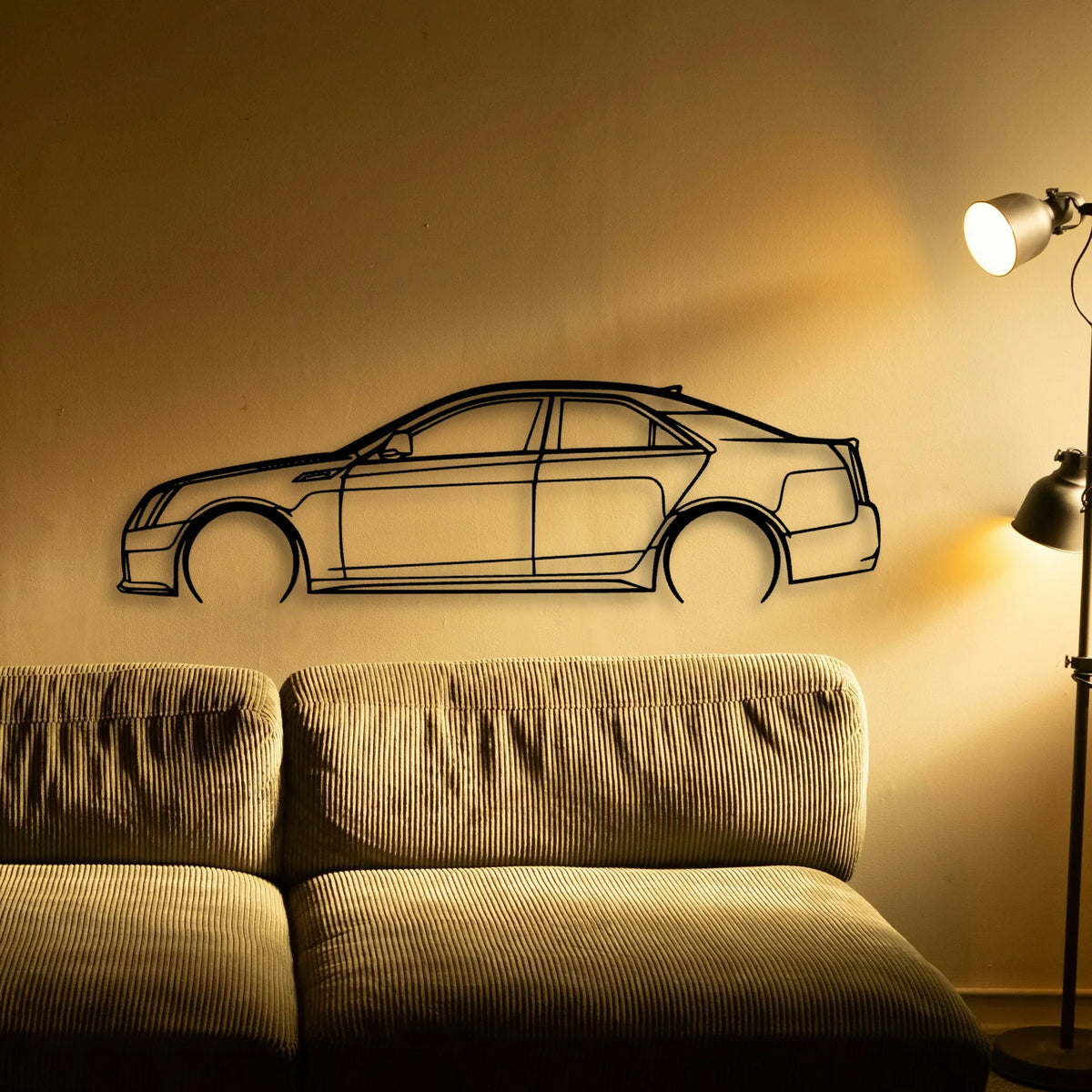 C V Classic Silhouette Metal Wall Art - Tinvibe