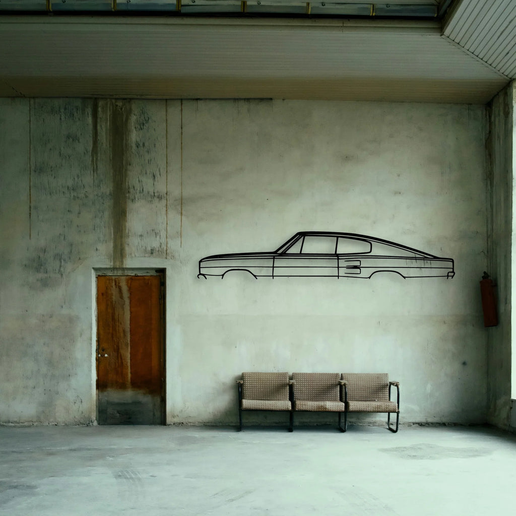 Charger 1966 Classic Silhouette Metal Wall Art - Tinvibe