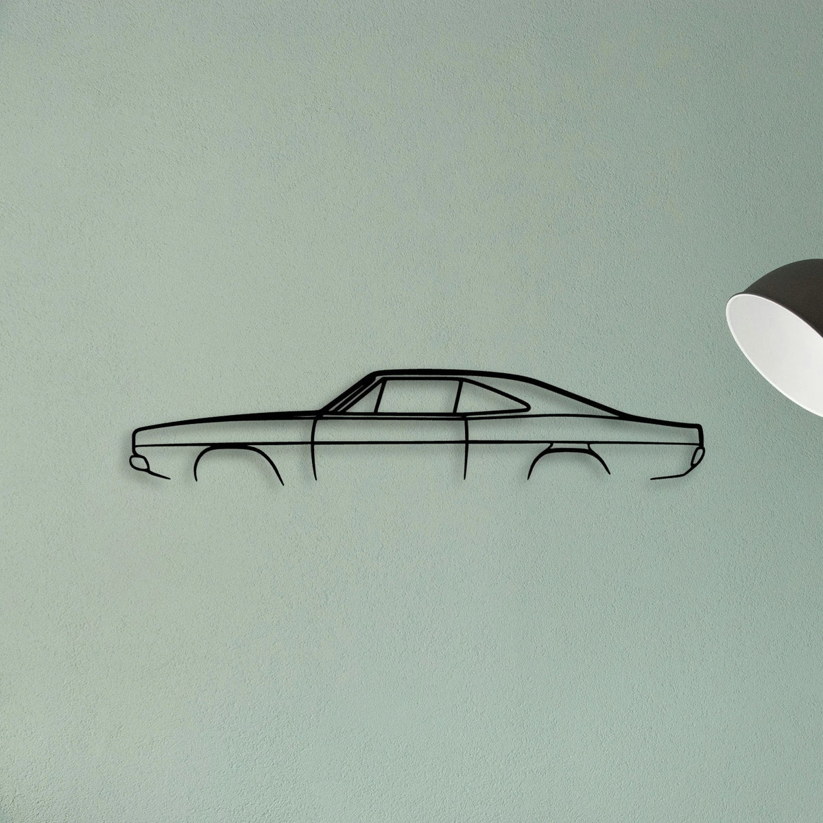 Charger 1969 2 Classic Silhouette Metal Wall Art - Tinvibe