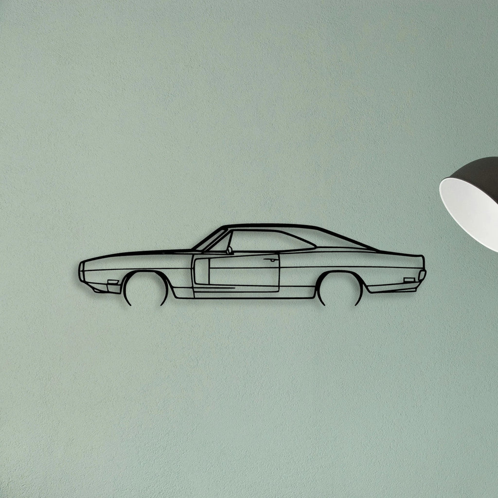Charger RT 1970 Classic Silhouette Metal Wall Art - Tinvibe