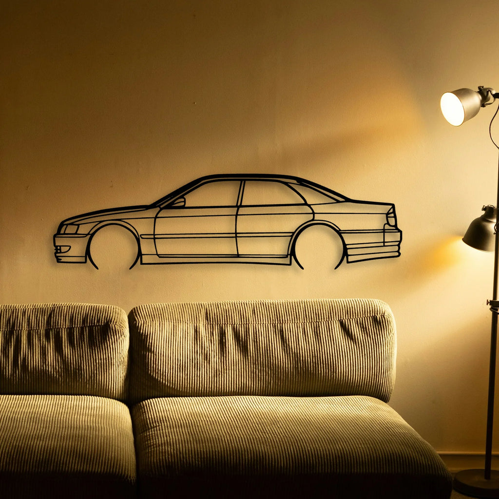 Chaser JZX100 2000 Classic Silhouette Metal Wall Art - Tinvibe