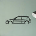 Civic 5 1995 Classic Silhouette Metal Wall Art - Tinvibe
