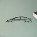 Civic SI 4D Classic Silhouette Metal Wall Art - Tinvibe