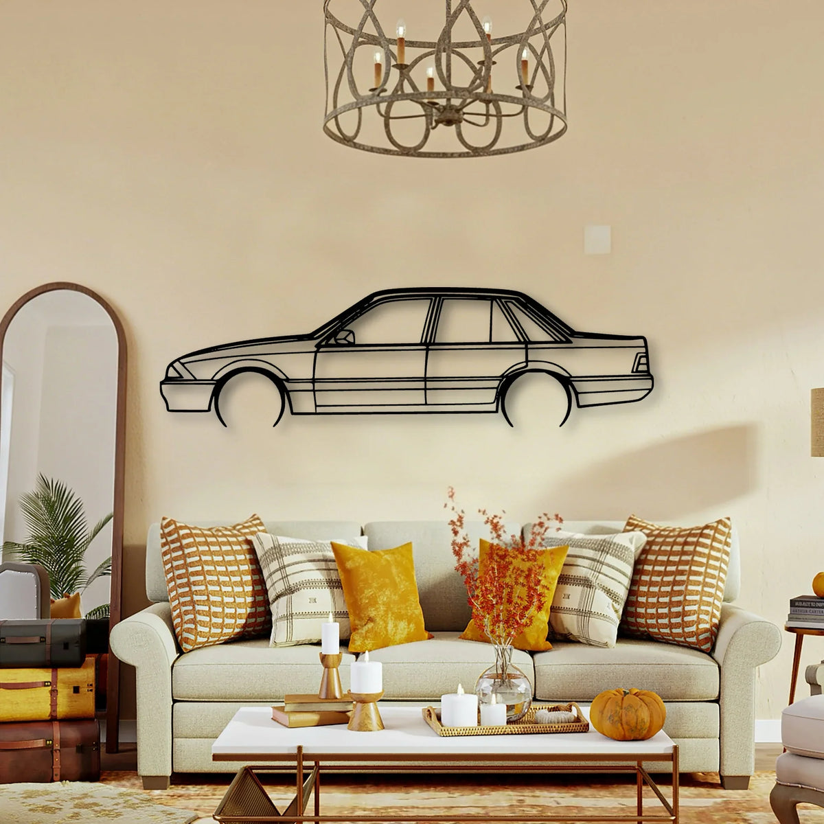 Commodore VL 1987 Classic Silhouette Metal Wall Art - Tinvibe