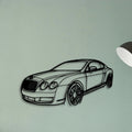 Continental GT 2007 Angle Classic Silhouette Metal Wall Art - Tinvibe