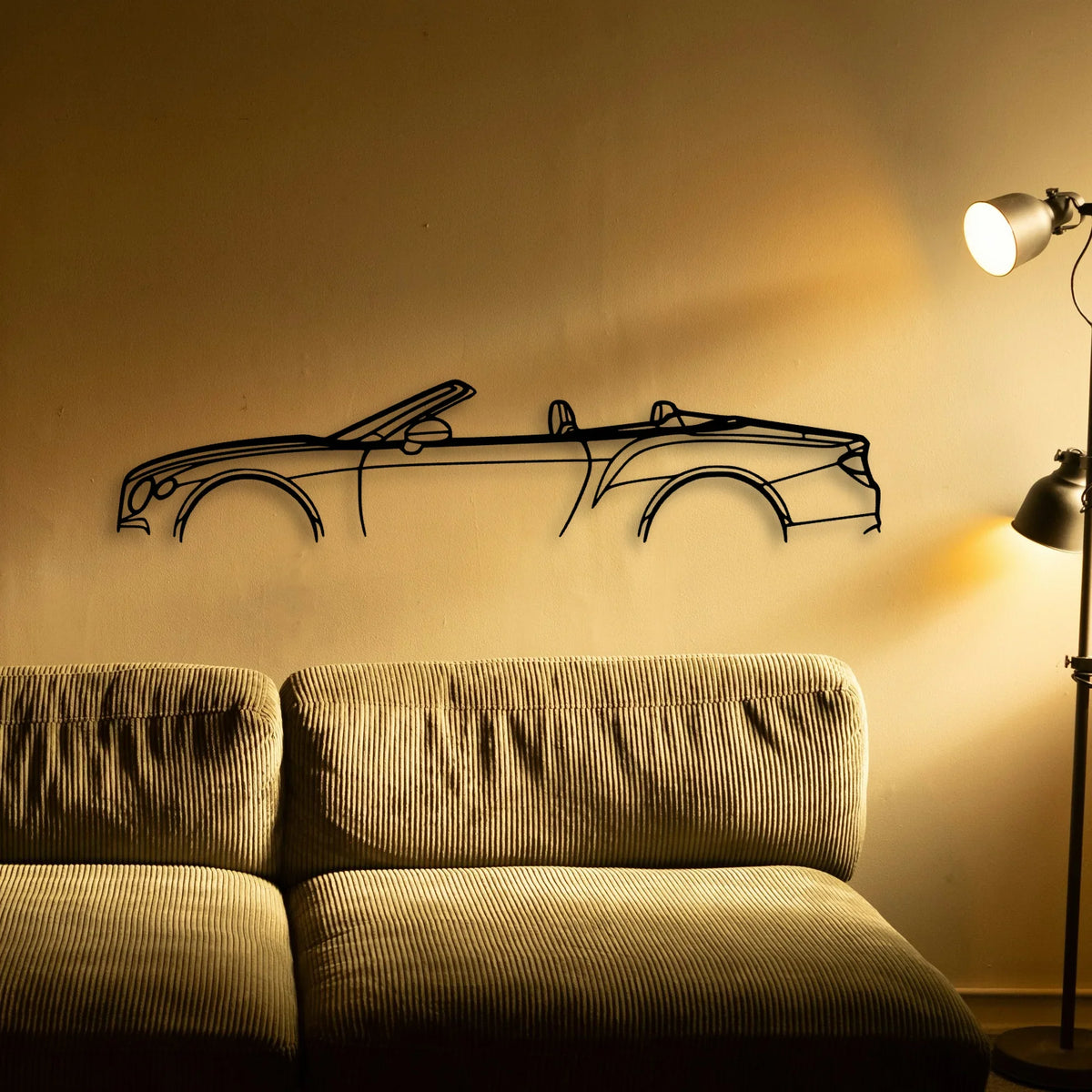 Continental GT Speed Convertible Classic Silhouette Metal Wall Art - Tinvibe