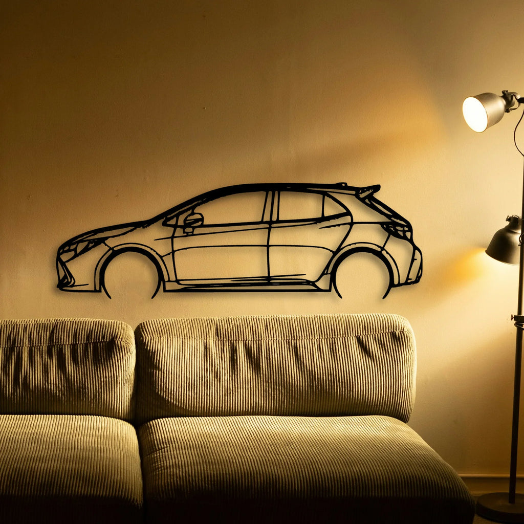 Corolla 2019 Classic Silhouette Metal Wall Art - Tinvibe