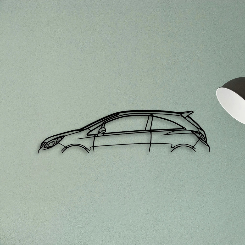 Corsa OPC 2007 Classic Silhouette Metal Wall Art - Tinvibe