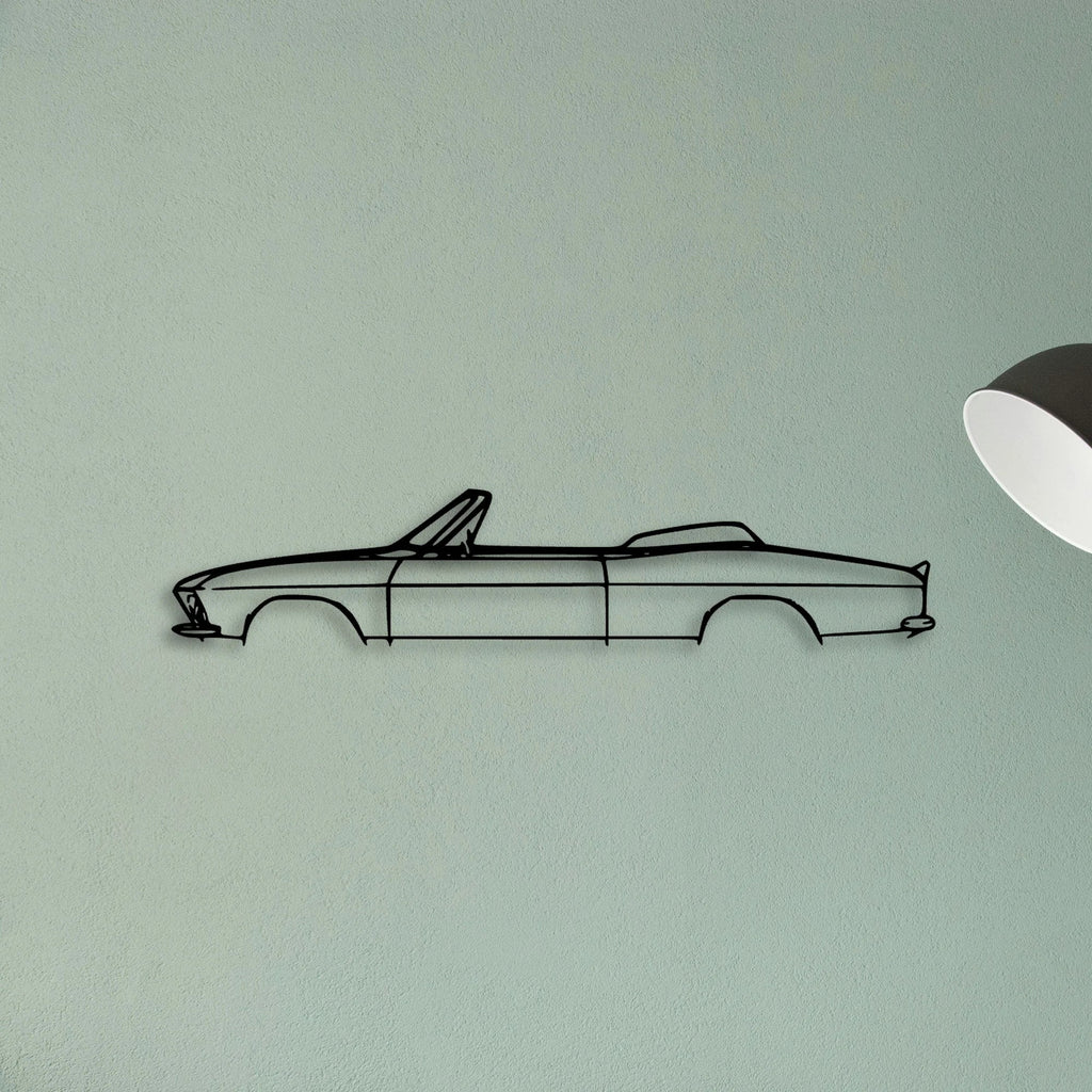 Corvair 1967 Classic Silhouette Metal Wall Art - Tinvibe