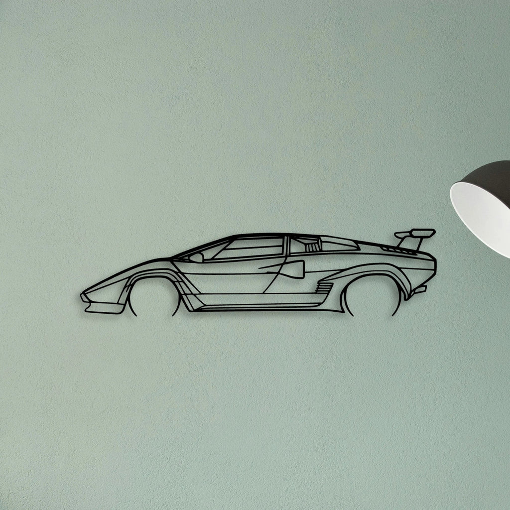 Countach 1985 Classic Silhouette Metal Wall Art - Tinvibe