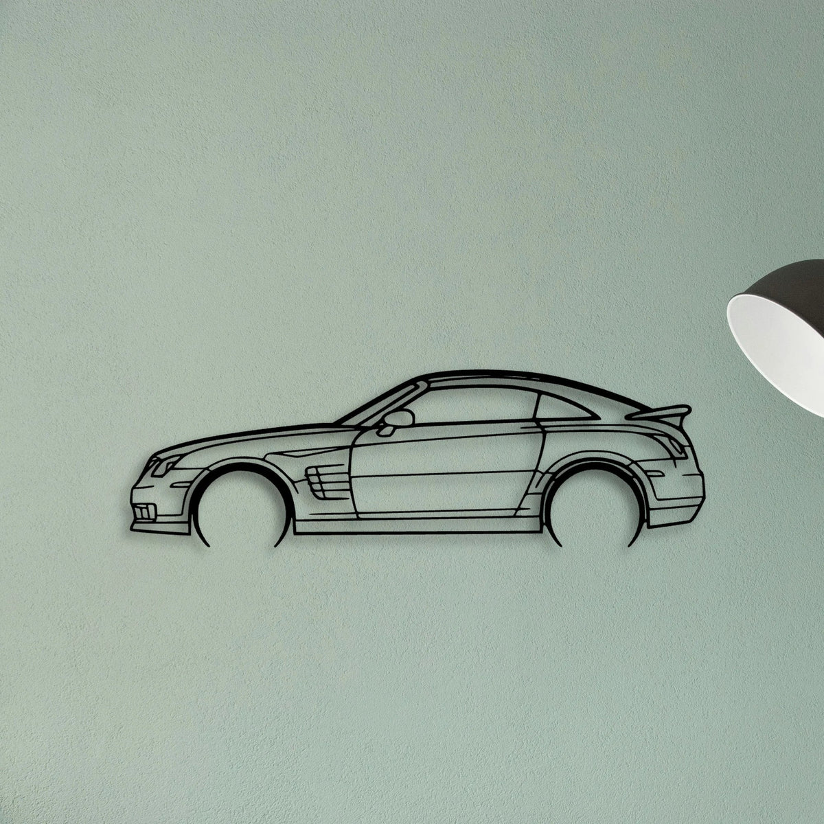 Crossfire Coupe 2005 Classic Silhouette Metal Wall Art - Tinvibe