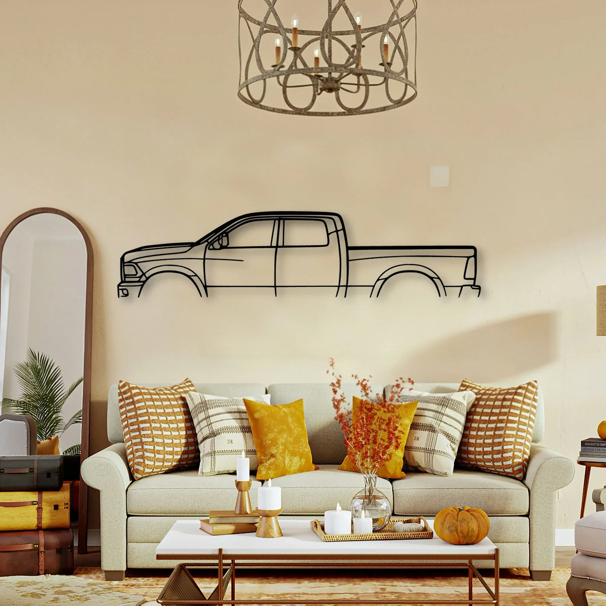 Cummins 3500 Classic Silhouette Metal Wall Art - Tinvibe