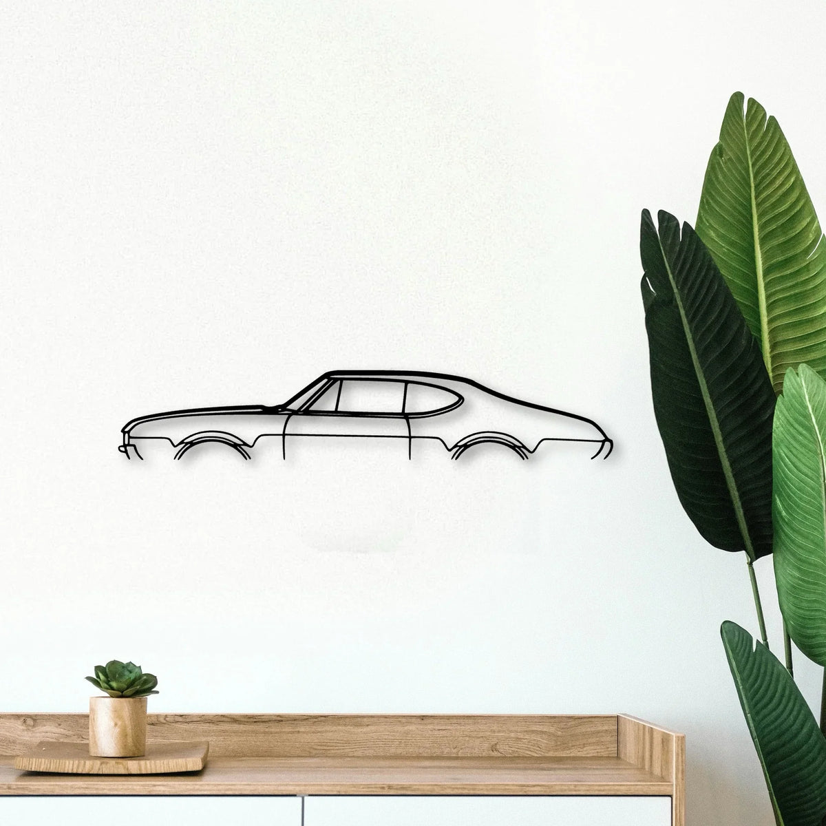 Cutlass 1968 Classic Silhouette Metal Wall Art - Tinvibe