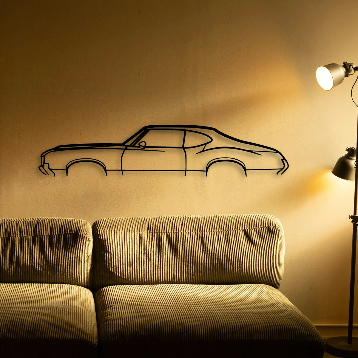 Cutlass 1970 Classic Silhouette Metal Wall Art - Tinvibe