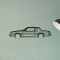 Cutlass 442 1986 Classic Silhouette Metal Wall Art - Tinvibe