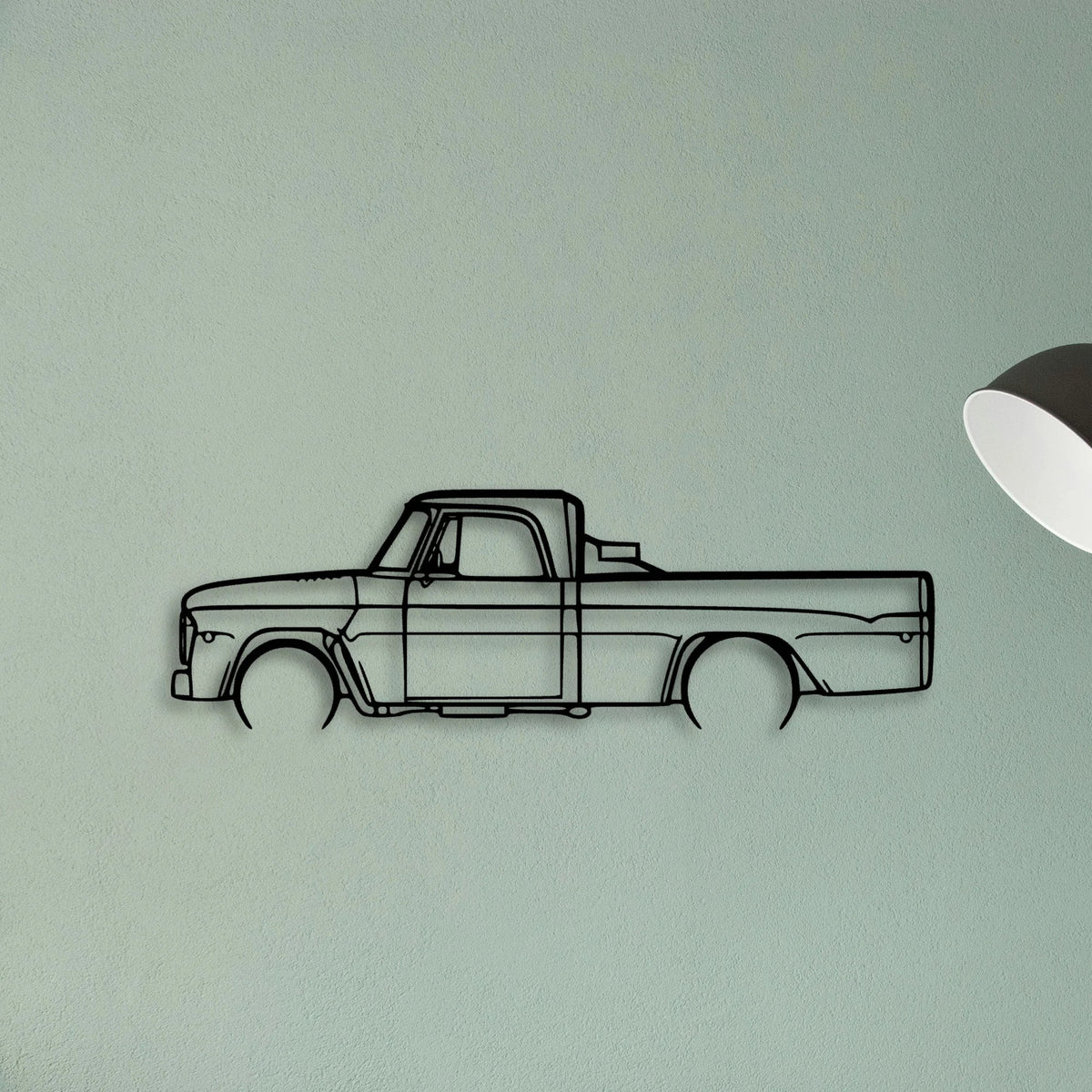 D100 1968 Classic Silhouette Metal Wall Art - Tinvibe