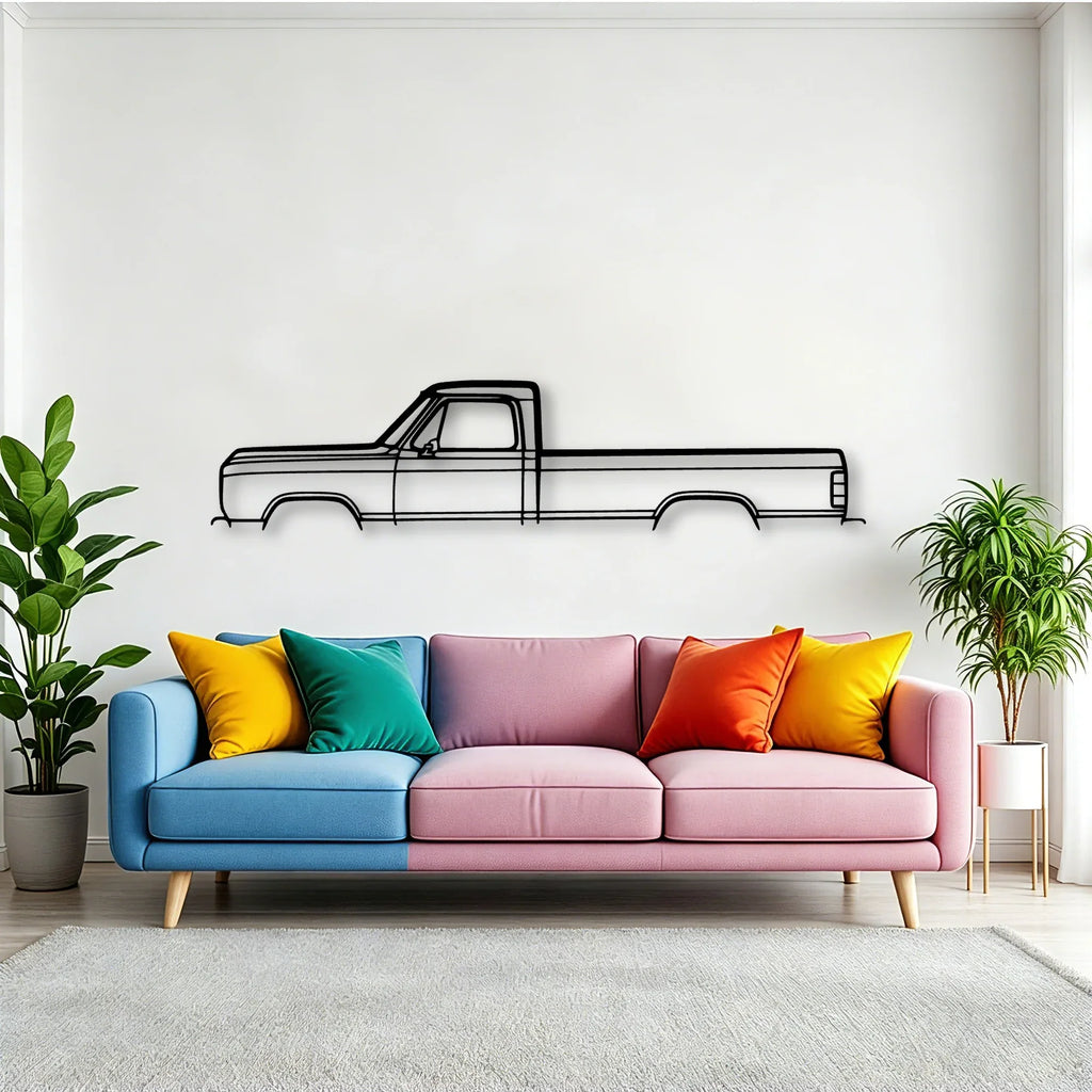D100 1988 Classic Silhouette Metal Wall Art - Tinvibe