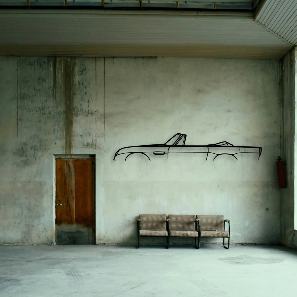 DB5 Volante Convertible Classic Silhouette Metal Wall Art - Tinvibe