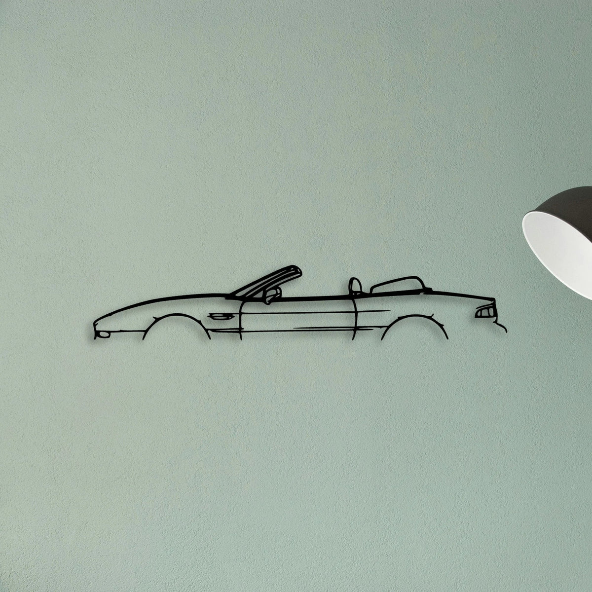 DB7 Volante 1999 Classic Silhouette Metal Wall Art - Tinvibe