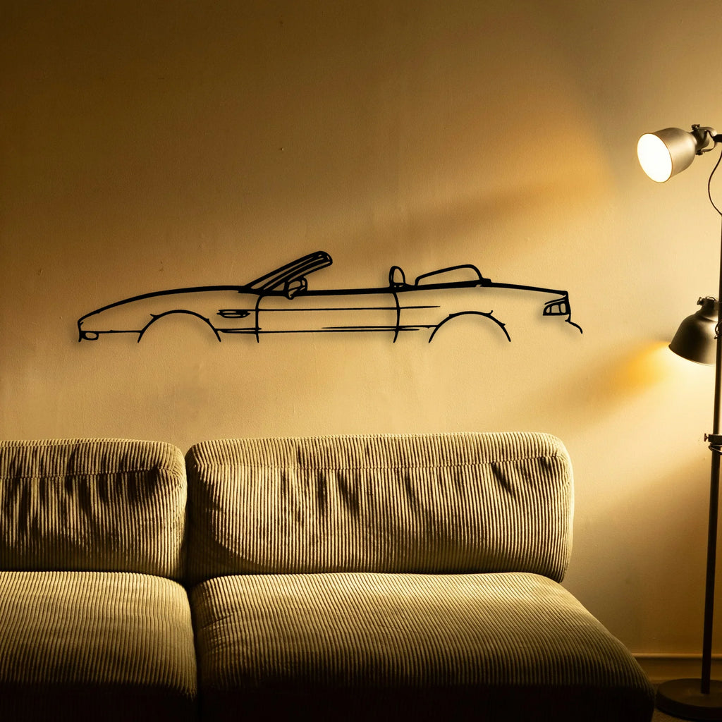 DB7 Volante 1999 Classic Silhouette Metal Wall Art - Tinvibe