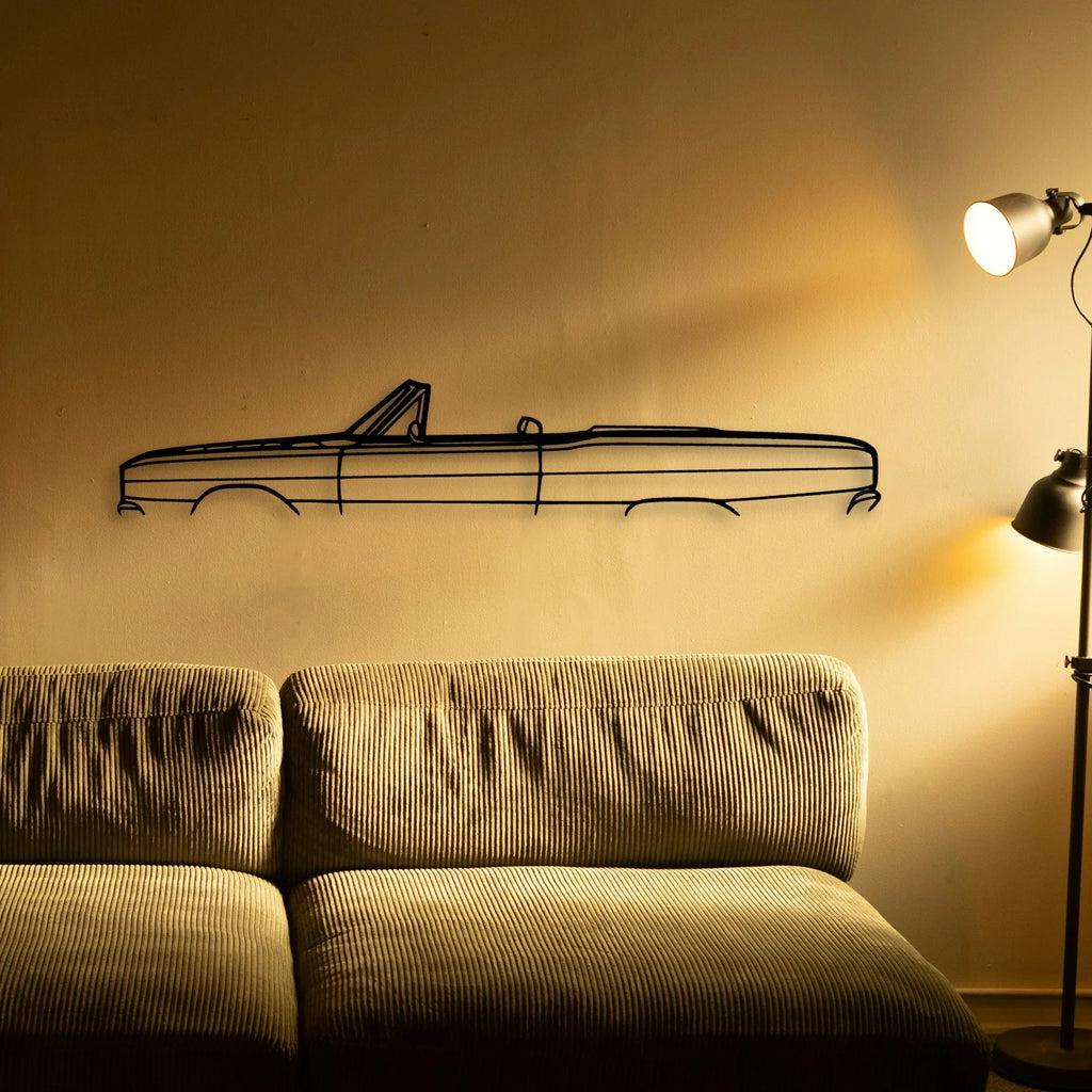 Dart Convertible 1969 Classic Silhouette Metal Wall Art - Tinvibe