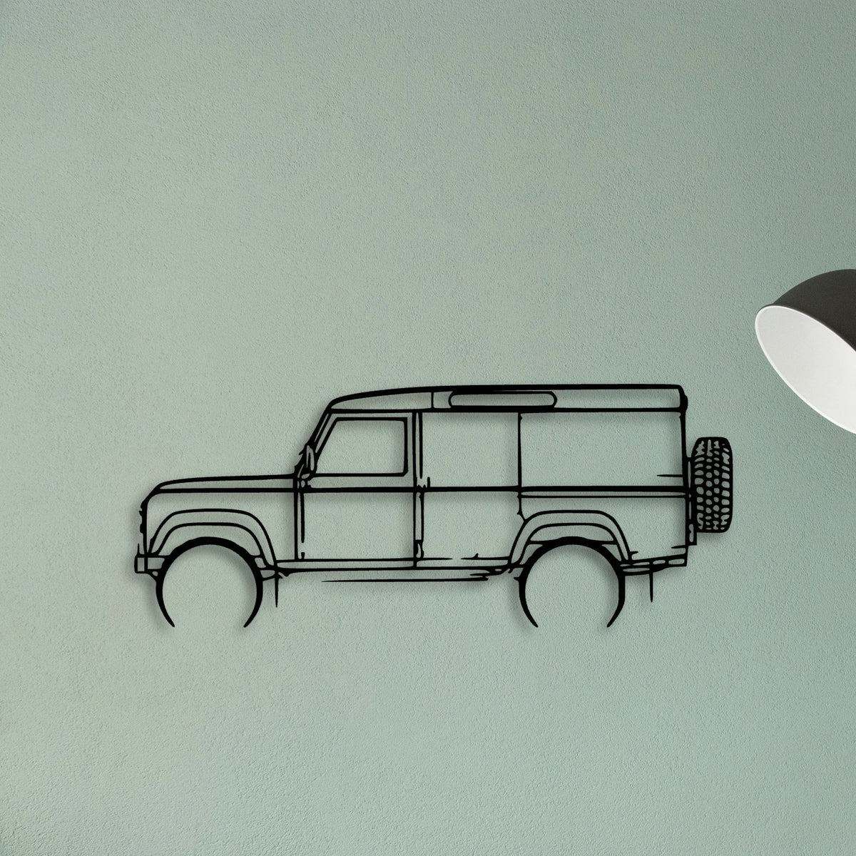 Defender 110 1992 Classic Silhouette Metal Wall Art - Tinvibe