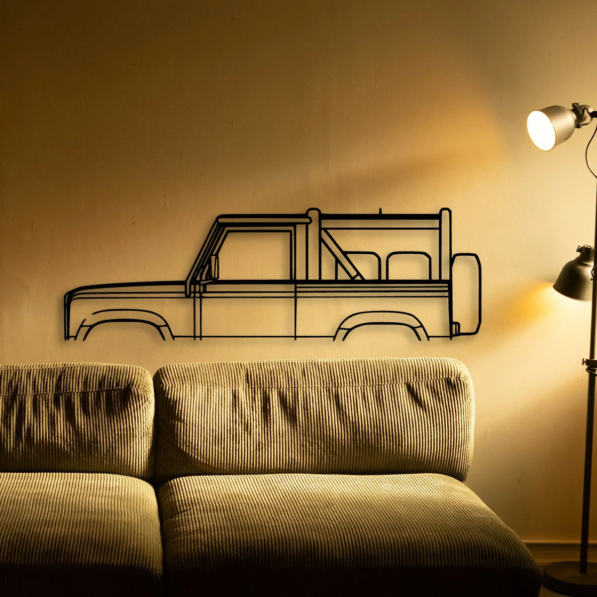 Defender 90 1994 Classic Silhouette Metal Wall Art - Tinvibe