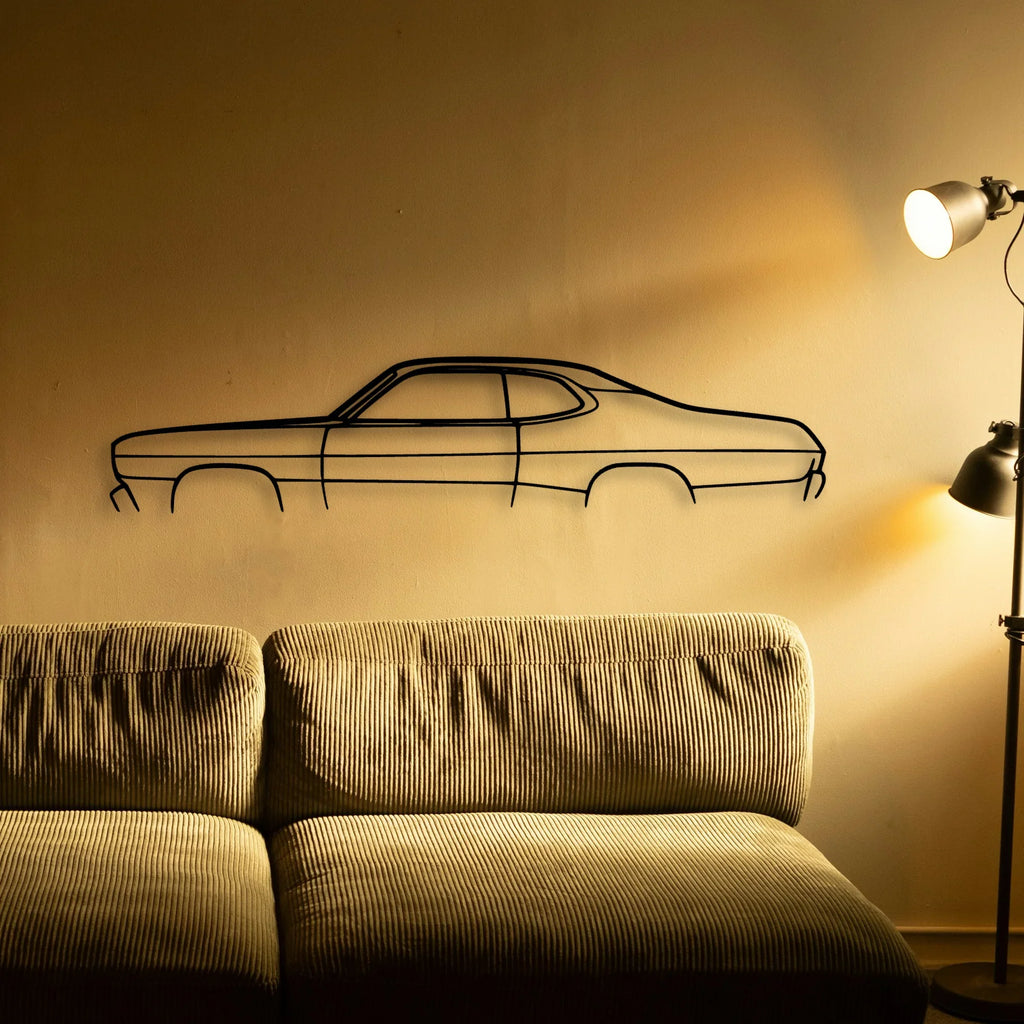 Duster 1972 Classic Silhouette Metal Wall Art - Tinvibe