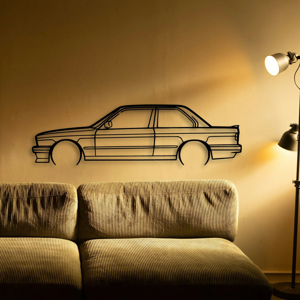 E30 325 2 Classic Silhouette Metal Wall Art - Tinvibe