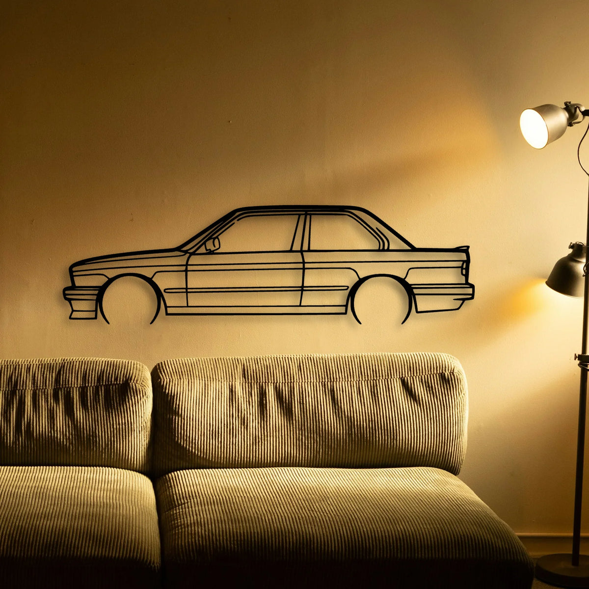 E30 325 2 Classic Silhouette Metal Wall Art - Tinvibe