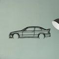 E36 M3 Coupe 2 Classic Silhouette Metal Wall Art - Tinvibe
