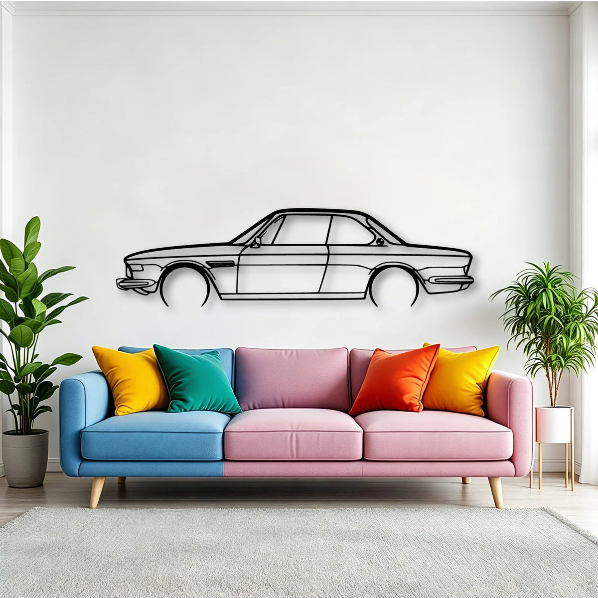 E9 3 0 CS 1972 Classic Silhouette Metal Wall Art - Tinvibe