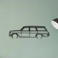 EJ Wagon 1963 Classic Silhouette Metal Wall Art - Tinvibe
