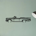 Eldo Biarritz 1958 Convertible 2 Classic Silhouette Metal Wall Art - Tinvibe