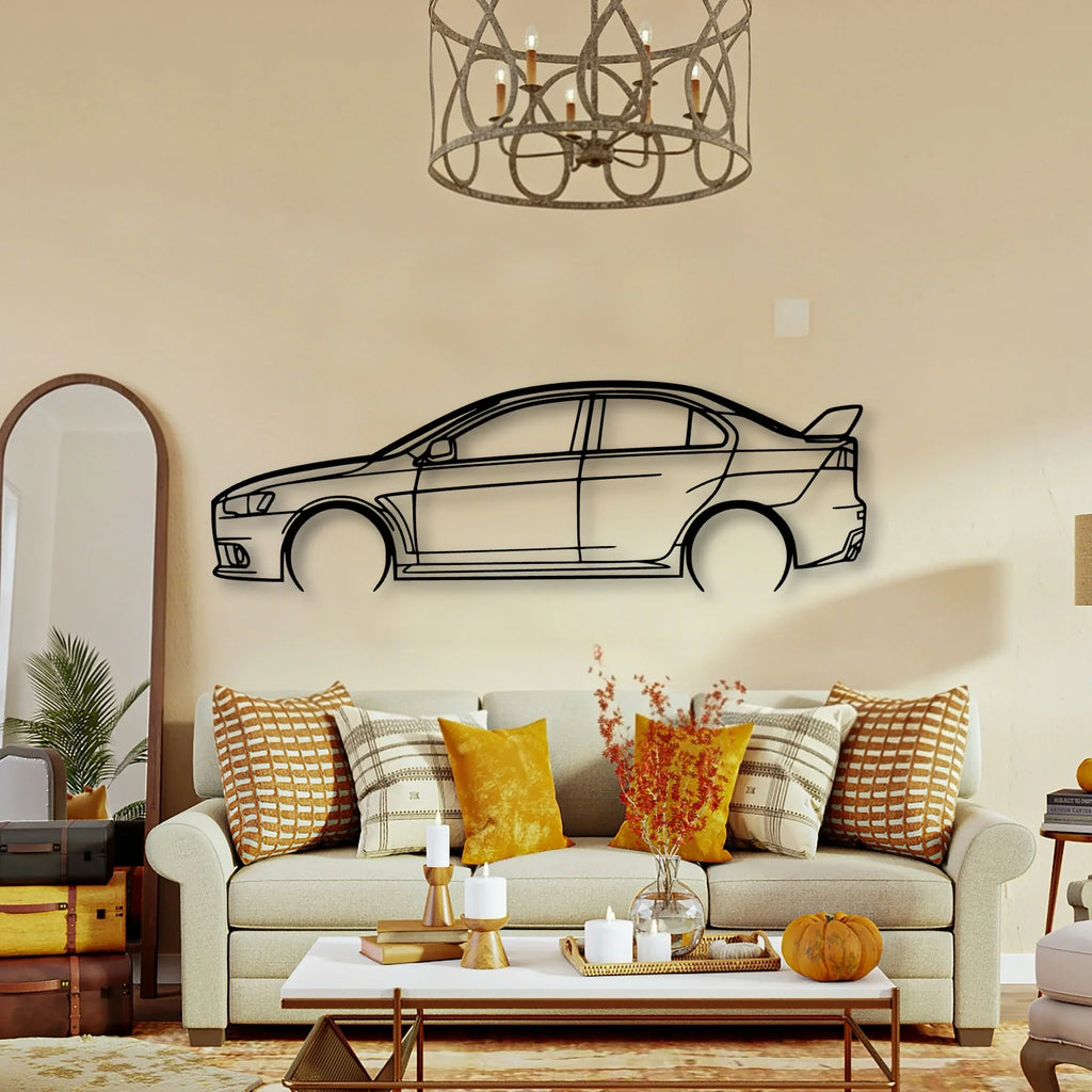 EVO X 2 Classic Silhouette Metal Wall Art - Tinvibe