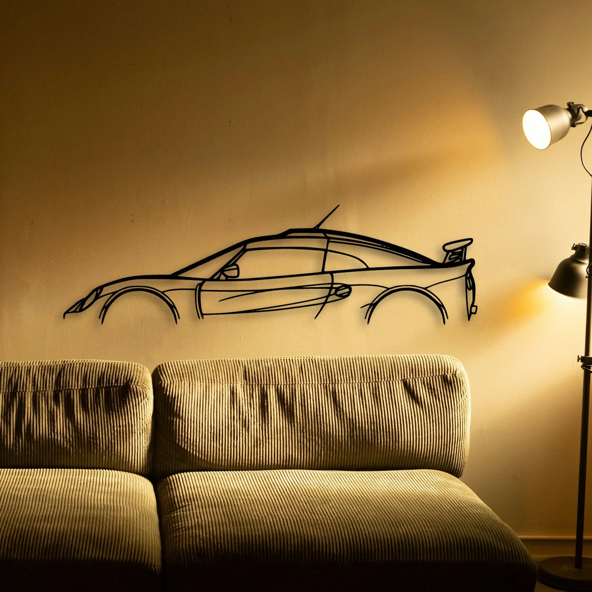 Exige S1 2000 Classic Silhouette Metal Wall Art - Tinvibe