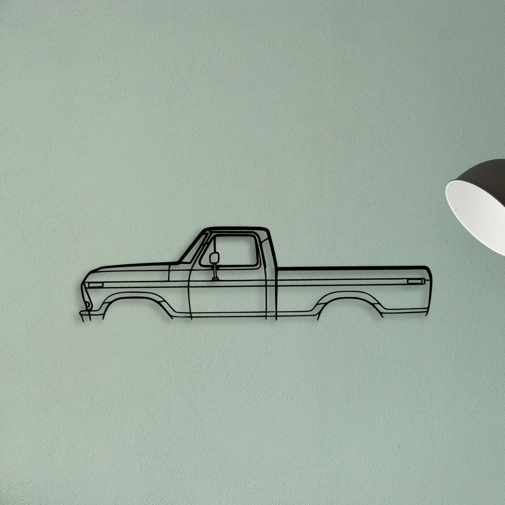 F 100 Classic Silhouette Metal Wall Art - Tinvibe