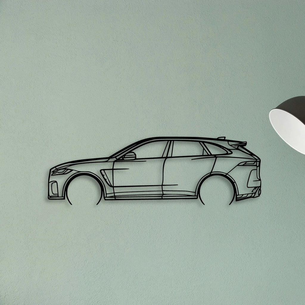 F Pace SVR 2 Classic Silhouette Metal Wall Art - Tinvibe