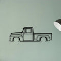 F100 1956 Classic Silhouette Metal Wall Art - Tinvibe