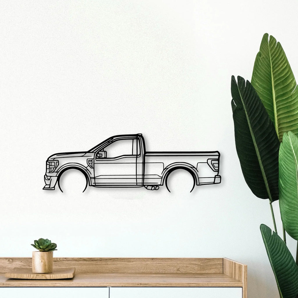 F150 SS Classic Silhouette Metal Wall Art - Tinvibe