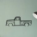 F1 1948 Pickup Classic Silhouette Metal Wall Art - Tinvibe