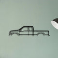 F350 2003 Classic Silhouette Metal Wall Art - Tinvibe