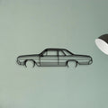 F85 Coupe 1965 Classic Silhouette Metal Wall Art - Tinvibe