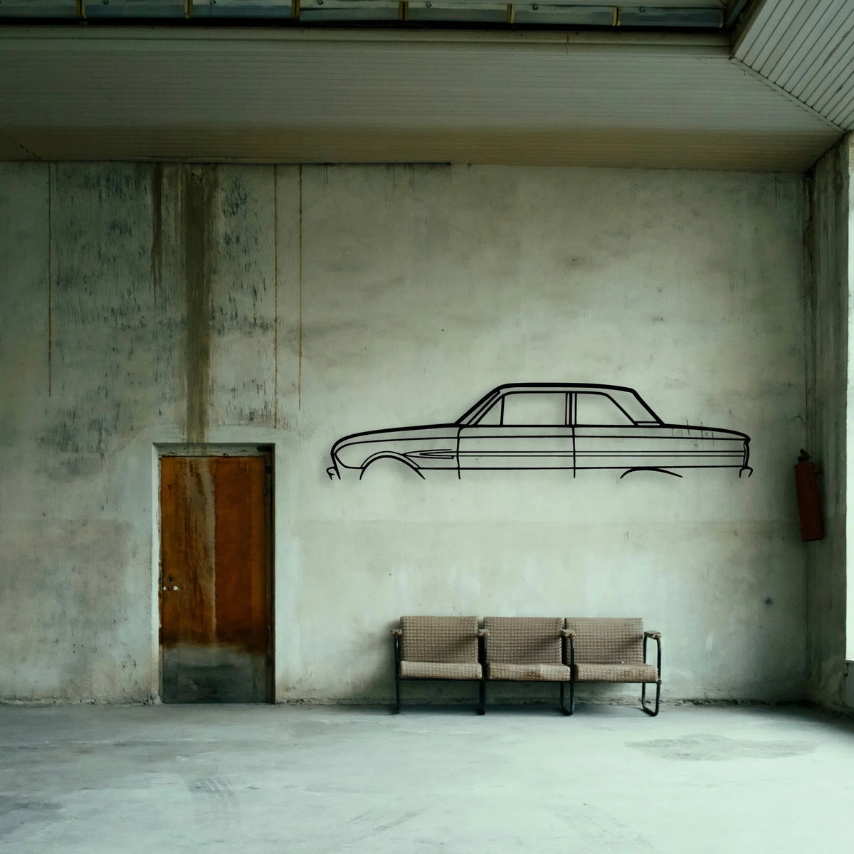Falcon 1963 Classic Silhouette Metal Wall Art - Tinvibe