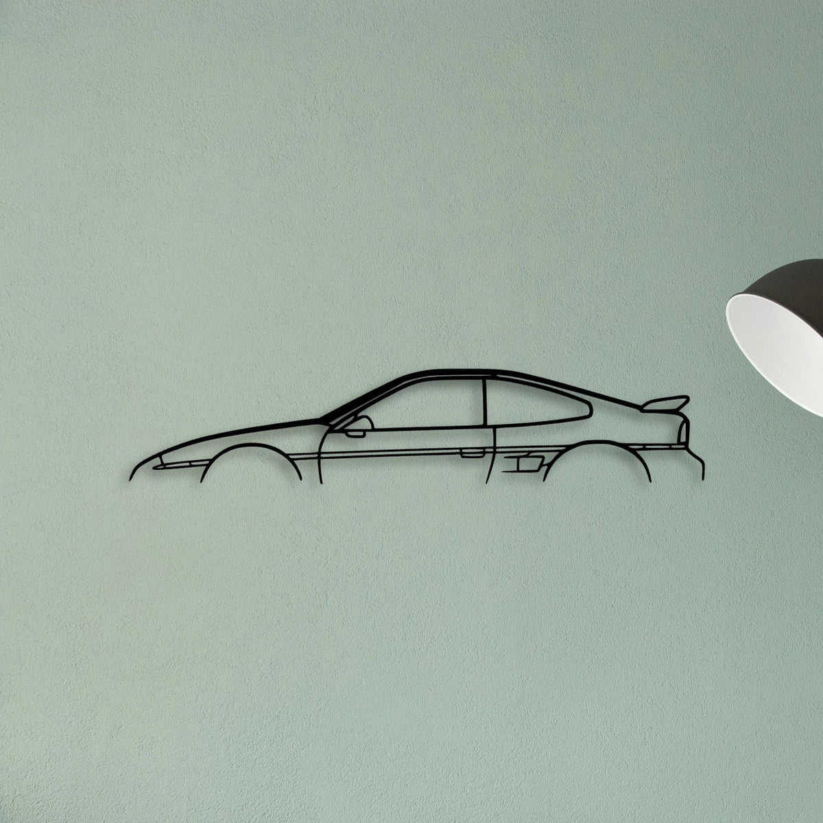 Fiero 1987 Classic Silhouette Metal Wall Art - Tinvibe